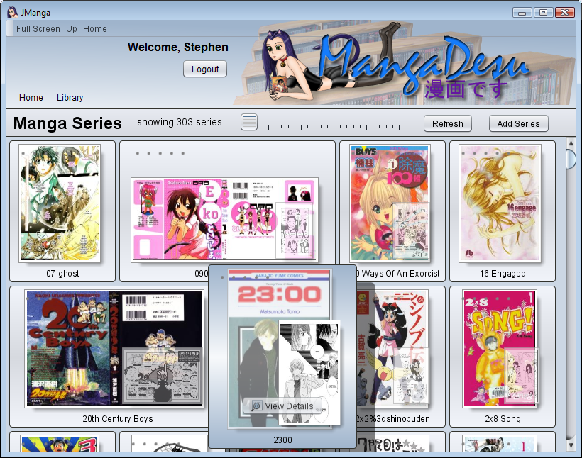 Java Manga Viewer with a Zooming User Interface